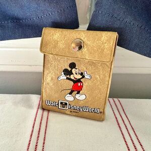 1980’s Walt Disney World Mickey Vintage Vinyl Folding Wallet -Souvenir